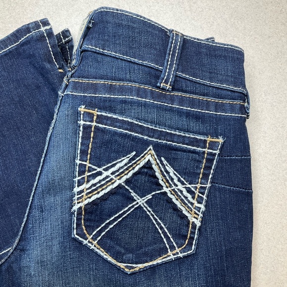 Ariat R.E.A.L. Mid Rise Stretch Whipstitch Boot Cut Jean 28 Short Ocean … - Picture 3 of 8